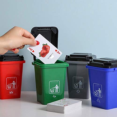 Allmro Мал ѓубре може да може да може ѓубре, мини десктоп уредно пенкало за отпадоци со капаче за канцелариски држач за ѓубре ѓубре ѓубре