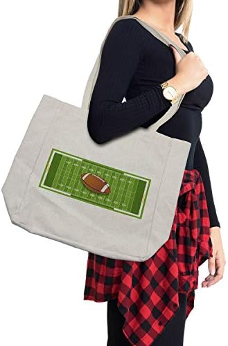 Торба за шопинг во фудбал Амбесон, спортски тематски цртан филм SRTLE Слика на Руби Квинко Бол на поднесена, еколошка торба за еднократно
