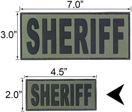 SDTACDUGE PVC Полициска лепенка за прицврстувачи на кука Шериф за воени тактички елек борбени плочи за борба против плочата за спроведување
