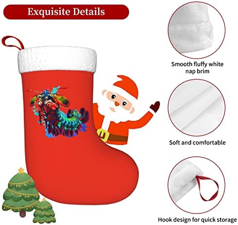 Yoigng Виножито Мантис ракчиња Божиќно порибување Божиќни чорапи Класичен празник Декорација камин виси чорап