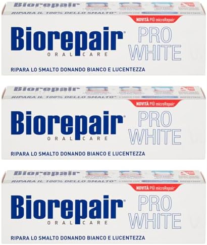 Biorepair Pro бела паста за заби со повеќе Microrepair 2.5fl.oz 75ml, пакет од 3