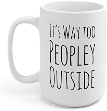 Panvola на својот пат премногу луѓе надвор од саркастична кафе кригла подарок за интровертна керамичка чаша