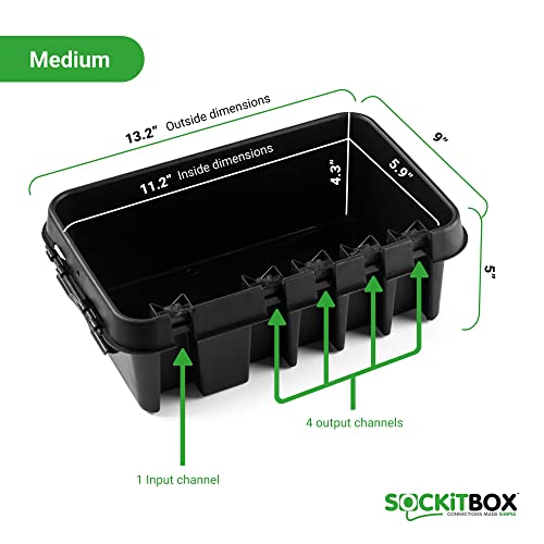 Sockitbox - Оригиналното водоотпорно кутија за поврзување - затворено и отворено електрично кабел за напојување за тајмери, кабли за продолжување,