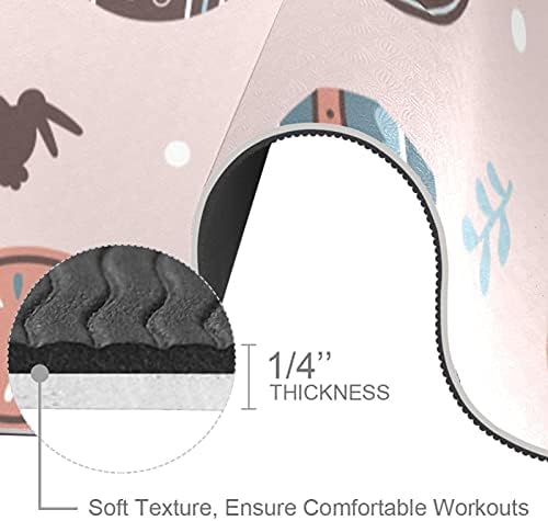 6мм Екстра густа јога мат, шарени велигденски јајца печати еко-пријателски вежби за вежбање душеци пилатес мат со јога, тренингот, основно
