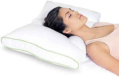 Јога за спиење Дизајн На Вратот Со Двојна Положба, Хипоалергична, Designedономски Дизајнирана Цервикална Перница За Да Помогне