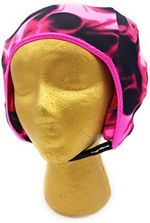 Борење капа за коса - над стилот на главата - розов пламен