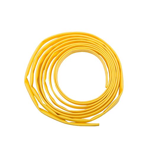 Mumech - жолт 2мм полиолефин топлинска цевка за намалување на цевката за завиткување од 80 метри