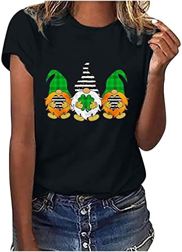 Женски есен летен маица 2023 облека памучна екипаж графичка графичка маица за блуза за Денот на Денот за дами ди ди