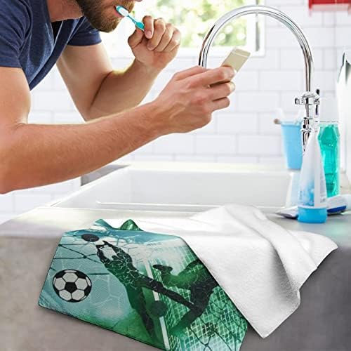 Фудбалски фудбалери за пешкир за миење садови 28,7 x13,8 крпи за лице Суперфинирани влакна Високо апсорбираат крпи со рачни крпи