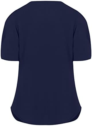 Модна маица за жени V VECK Crisscross Bluze Solid Color Short Color Tee Tops 2023 Летни трендовски кошули