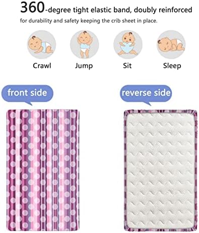 Пинк тематски вграден креветче за креветчиња, стандарден сад за садови за креветчиња меки и затегнати вграден лист за креветчиња