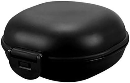 Нарутосак преносна прекрасна овална држач за сапун за складирање кутија за кутии за кутии за кутии за куќиште за куќиште - црна боја