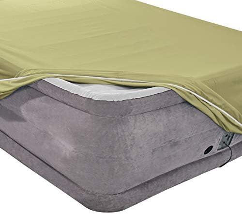 Нестл маслиново зелена близначка XL само вграден лист, дополнителен длабок џеб поставен кревет, 1800 микрофибер XL, вграден лист,