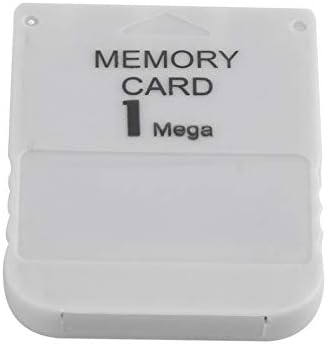 Tatoonly Superjiuex PS1 Мемориска картичка 1 Мега мемориска картичка за PlayStation 1 One PS1 PSX игра корисно практично прифатливо бело 1M 1MB