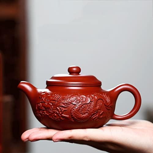 Чајници 230цц кинески сад за чај сурова руда Дахонгпао виолетова сад со песок рачно изработен Ssangyong антички чајник кинески кунг