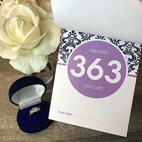 1 Година Свадба Одбројува 5.75 х3. 75 Виолетова Солза Одбројување Календар Маса И Биро Единица-совршен За Канцеларија, настан, корпоративни