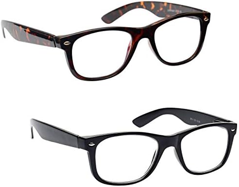 Вредноста На Компанијата За Очила За Читање 2 Пакет Менс Голем Дизајнерски Стил Кафеава Желка Црна Пролет Шарки RR7-21 +1.25