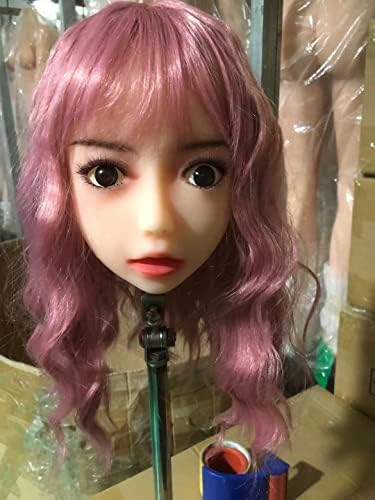 Глава за кукли за шминка на Leerss, глава со единечна кукла со уста, очи и перика, Snap или M16 столпчиња фиксни додатоци за кукли, играчки,