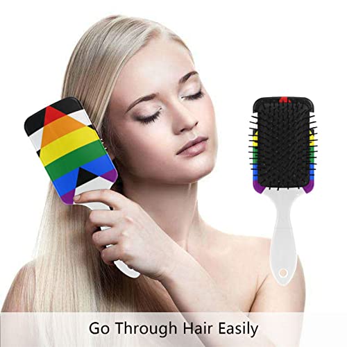 Право сојузнички четка за коса на гордоста - меки влакната за сите типови коса - за жени, мажи, деца, влажна и сува коса