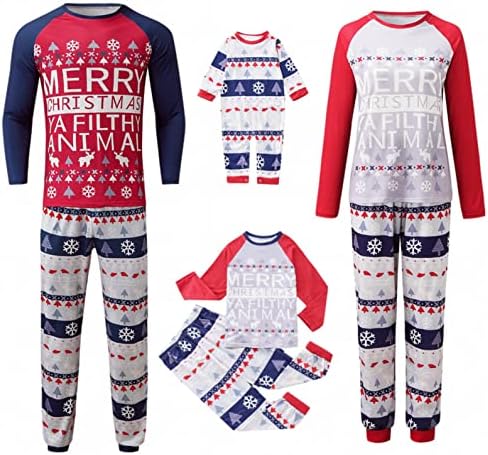 XBKPLO семејство што одговара на семејни Божиќни пижами, божиќни пижами за семејни и кучиња двојки на вinesубените подароци родител-кили