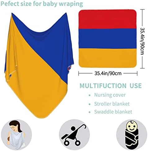Ерменско знаме бебе ќебе кое прима ќебе за обвивка за покривање на новороденчиња за новороденчиња