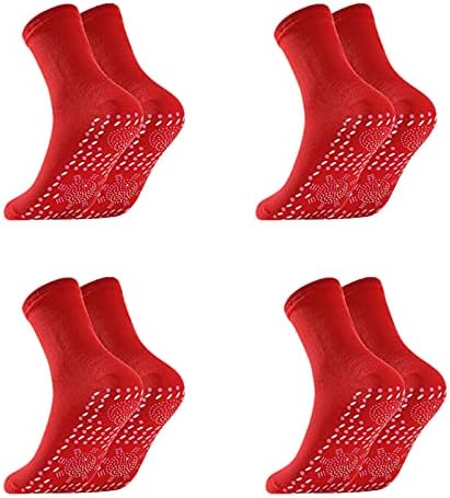 КОМИОР 4 Пара Измешајте Чорапи За Самозагревање Во Боја Топли Загреани Чорапи, Чорапи За Самозагревање Загреани Чорапи За Мажи Жени Магнетни