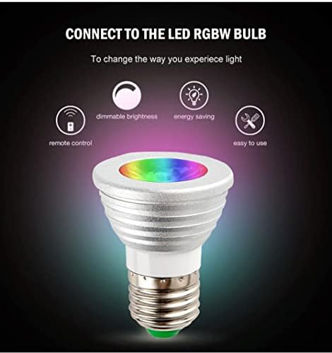 Edearkar 3W RGBW LED Светилки RGB Боја Менување На Центарот На Вниманието Со IR Далечински Управувач 16 Бои Промена RGB + Дневна