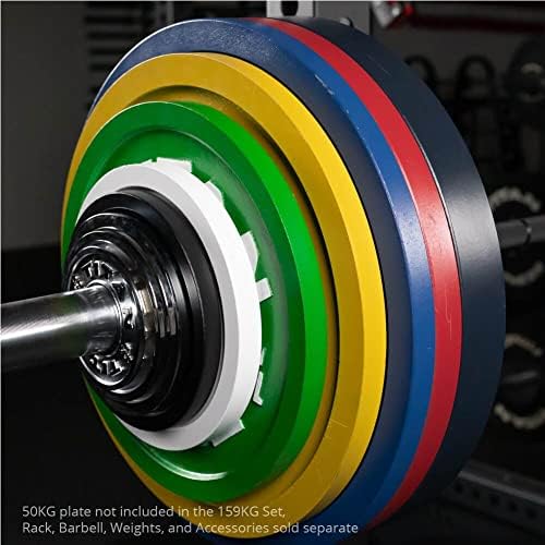 Титан фитнес 159 кг постави олимписки калибрирана плоча за напојување на челик, машински прецизни челични дискови, продадени во парови