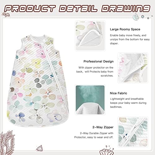 VVFELIXL вреќа за спиење за новородени бебиња, пролетни дизи либерти цвеќиња бебешки носење, носено ќебе, вреќа за спиење на транзиција
