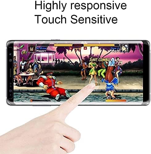 【2-пакет】 CoolPow дизајниран за Samsung Galaxy Note 8 Заштитник на екранот, пријателски расположен, анти-меур, 3Д криви, покриеност на