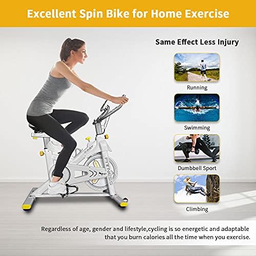 Велосипед за Вежбање со магнетна Отпорност, СО Лцд Монитор, Капацитет на Тежина од 330 килограми Мазен Тивок, Внатрешен Велосипедски Стационарен