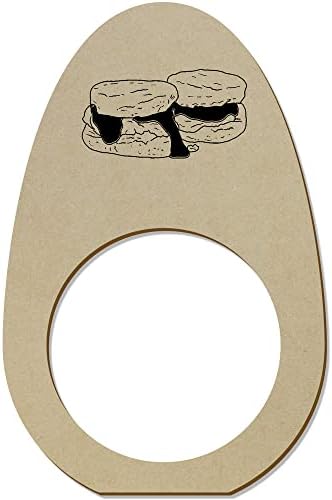 Azeeda 5 x 'scones со крем и џем' дрвени прстени/држачи за салфета
