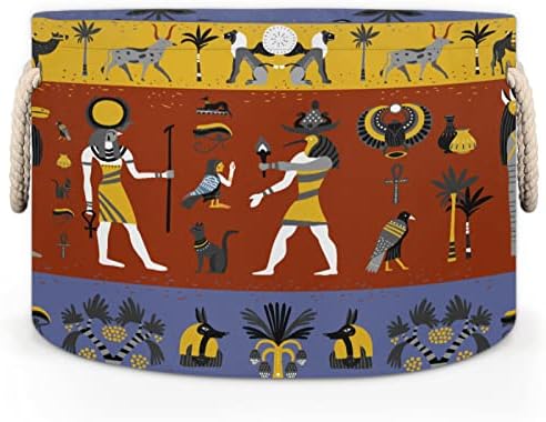 Антички египетски големи тркалезни корпи за корпи за перење алишта со рачки ќебе корпа за складирање за полици за бања за организирање