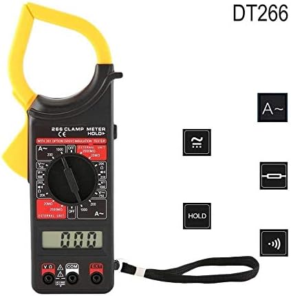 Мерач на дигитален мембрана на Zuqiee DT266 Дигитална струја мерач на мерач на мерачи Држете не-контакт мултиметар волтметар омметар омметар