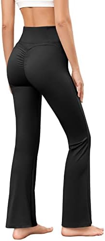 Lynwitkui женски одблесоци јога панталони ручани плен V кросовер со високи теретани за вежбање со високи теретани