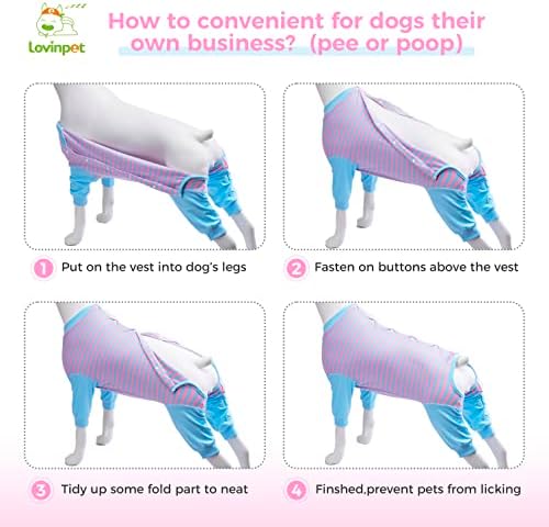 Боди за Кучиња ловинпет - По Операцијата Костум За Обновување На Големо Куче Против Лижење Абдоминална Рана Хируршка Облека Постоперативен