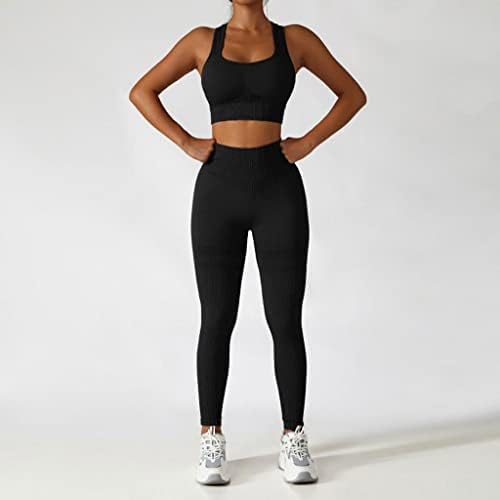 Mmllzel Беспрекорна јога постави жени спортски костуми за спортска облека фитнес поставува женска облека две парчиња тренинг спортски спортски