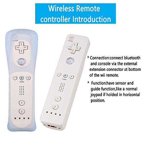 Далечински контролер LACTIVX WII, контролер за безжичен гест со силиконски случај и лента за зглобот за Wii Wii U конзола