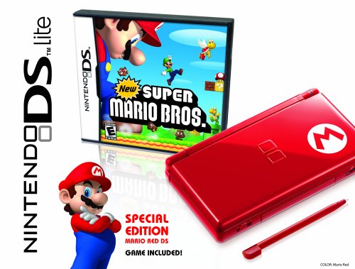 Nintendo DS Lite Limited Edition Red Mario со нов Super Mario Bros.