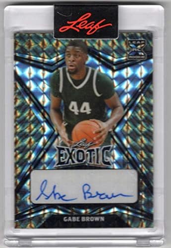 Gabe Brown RC Auto 2022-23 Leaf Exotic Elephant /5 Autograph Mosaic Rookie Michigan State Mt-Mt+ NBA кошарка XRC