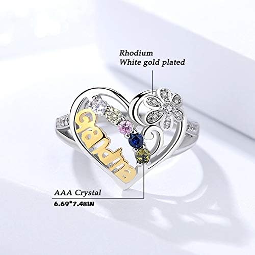Ringsенски ангажман прстени мама прстен креативен прстен за појавување на боја едноставен и разноврсен прстен за анксиозност на свадбеници