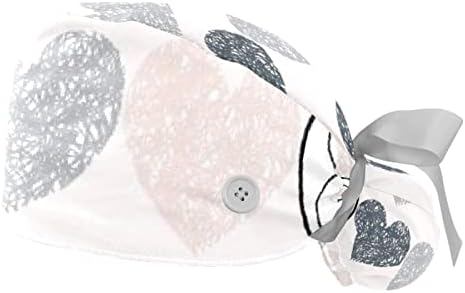 2 парчиња бебе овци бели срце starsвезди морнарички капачиња со копчиња прилагодливи капи се врзуваат за џемпери за жени за жени