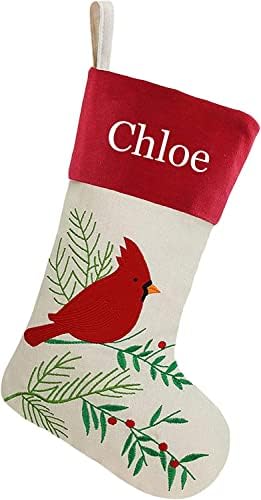 Youbemagic персонализирани божиќни чорапи со имиња на везови и држачи за подароци и држачи