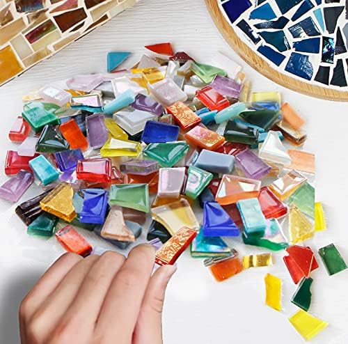 Мозаични плочки Неправилна форма кристална мозаична стаклена плочка за занаети Масовни DIY Рамки за слики рачно изработени накит крајбрежје