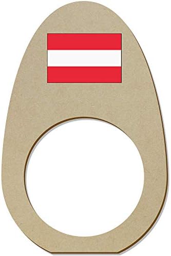 5 х „Австрија знаме“ дрвени прстени/држачи на салфета