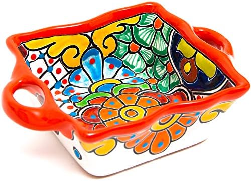 Волшебна грнчарија Талавера рачно насликана керамичка лушпа за сервирање сад сад чинија чинија чинија служејќи чинија мексикански шарени