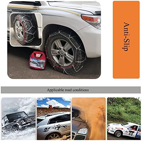 QQlong Car Snow ланци- Силен издржлив цела сезона анти-лизгачки автомобил, SUV, синџири на гуми за итни случаи и патно патување, 650 × 16