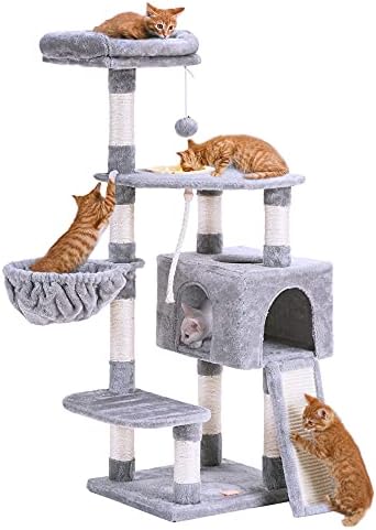 Здраво Мачка Дрво Мачка Кула За Внатрешни Мачки Мулти-Ниво Мачка Мебел Кондо Со Сад За Хранење И Гребење Одбор