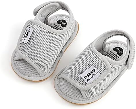 Детска бебе девојчиња момчиња гумени мрежни сандали рамни чевли меки единствени први чевли за одење на мали чевли за подот