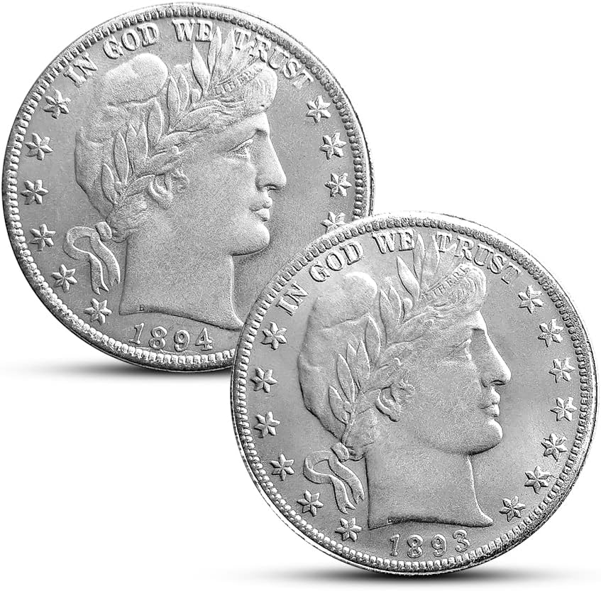 1893 и 1894 година со двојни берберски монети 25 центи монети странски монети бакарни сребрени антички монети магични монети